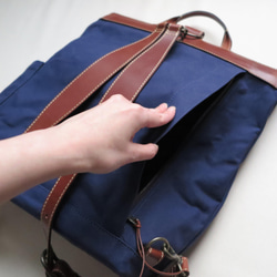 Paraffin canvas  back pack 「advantage」NAVY 7枚目の画像