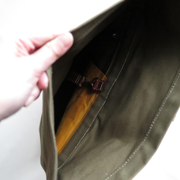 Paraffin canvas  back pack 「advantage」KHAKI 10枚目の画像