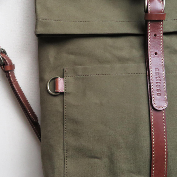 Paraffin canvas  back pack 「advantage」KHAKI 5枚目の画像