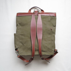 Paraffin canvas  back pack 「advantage」KHAKI 3枚目の画像