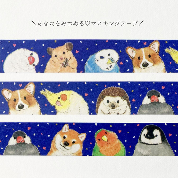 あなたをみつめる♡マスキングテープ 4枚目の画像