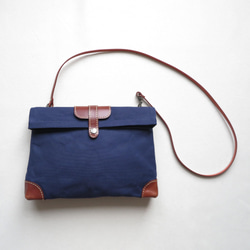 Paraffin canvas  pochette 「advantage」NAVY 2枚目の画像