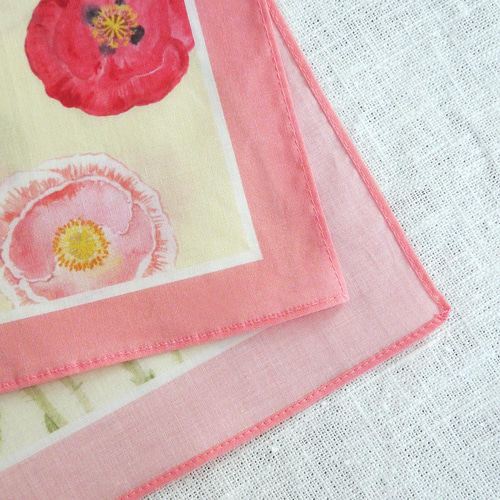 52cm スカーフハンカチ「Poppy」 ハンカチ・手ぬぐい mjuk 通販