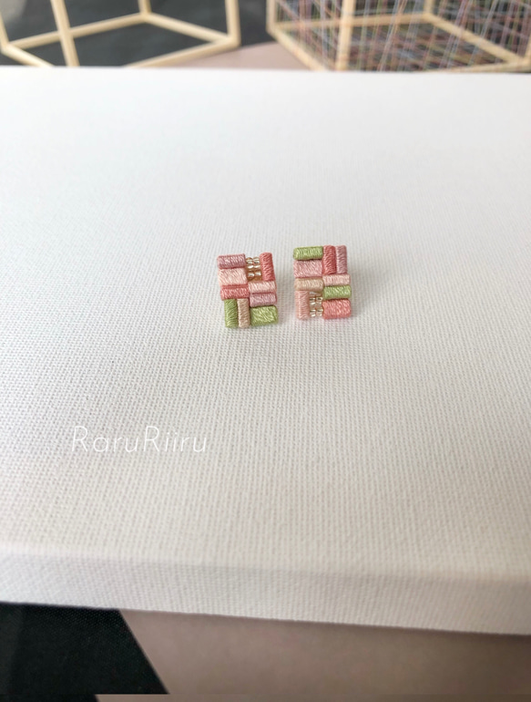 【春】桜　さくら  淡い　桃色　ピアス/イヤリング 4枚目の画像