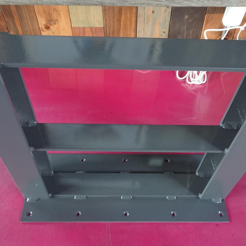 マットグレーでアイアンなフラット鉄脚♪ 50×400×350mm 日型 2脚 マットグレーでアイアンなフラット鉄脚♪ 50×400×350mm 日型 2脚