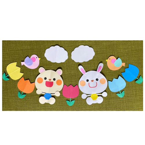 壁面飾り み～子 春 春♩壁面飾り - ちょき✂︎ぺた | minne 国内最大級の