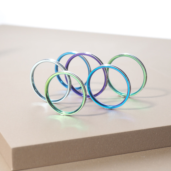 【特集掲載】選べる9色！チタン製リング「決意」幅2mm 7枚目の画像