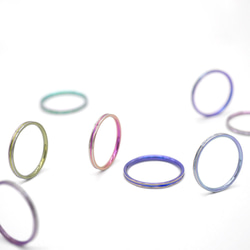 【特集掲載】選べる9色！チタン製リング「決意」幅2mm 6枚目の画像