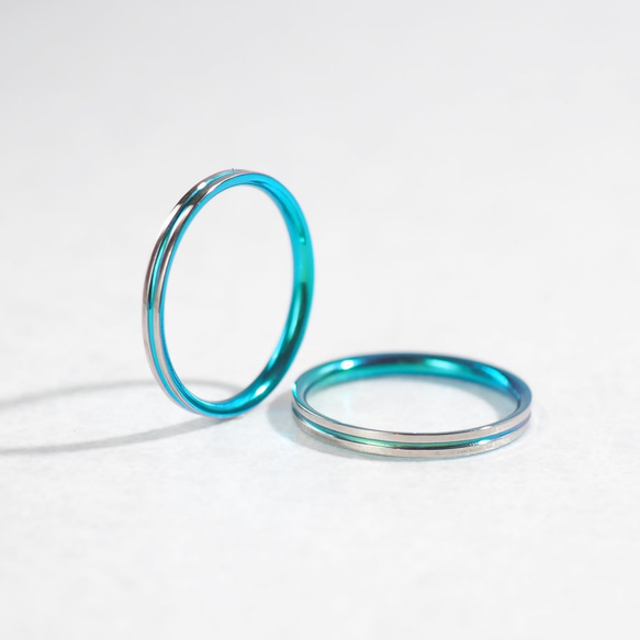 【特集掲載】選べる9色！チタン製リング「決意」幅2mm 5枚目の画像