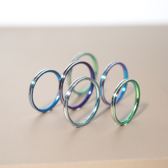 【特色】9種顏色可供選擇！鈦環「測定」寬度2mm 第3張的照片