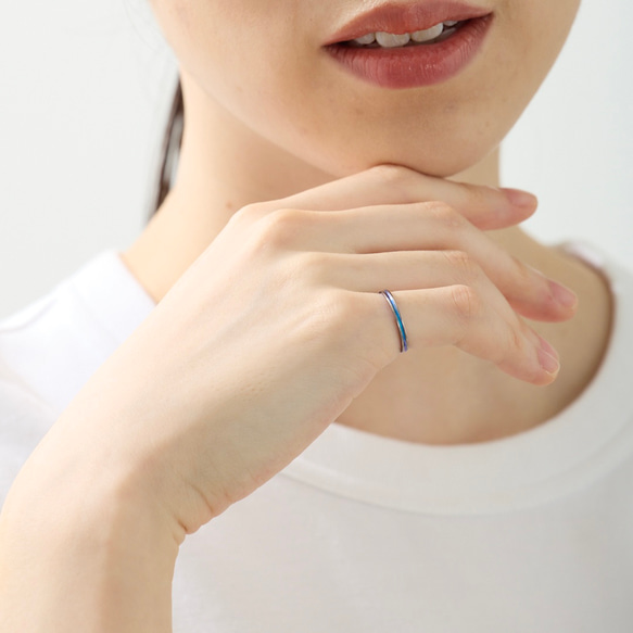 【特集掲載】選べる9色！チタン製リング「決意」幅2mm 10枚目の画像