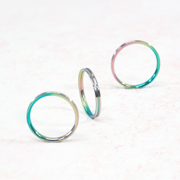 【特集掲載】選べる9色！チタン製リング「決意」幅2mm 4枚目の画像