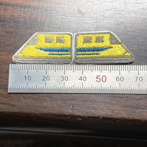 送料無料】左右が分かる！ 小さい新幹線 ミニシールワッペン ドクター