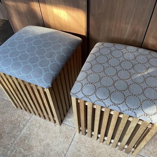ビンテージ北欧家具/デンマーク製スツール✕ミナ ペルホネン