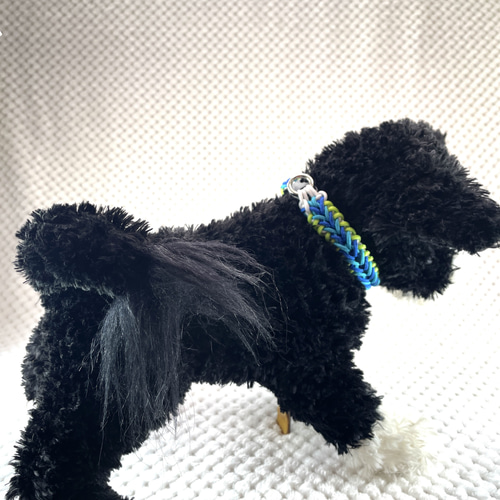 パラコード❥首輪❥　わんちゃん用首輪　水色　№020 パラコード❥首輪❥　わんちゃん用首輪　水色　№020