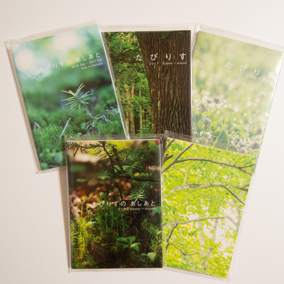 ミニフォトブック ☆ たびりすのあしあと 2021 Spring〜Summer 写真集 葉っぱ 緑 北海道 10枚目の画像