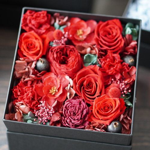 贈り物に！！フラワーボックス プリザーブドフラワー sora 通販