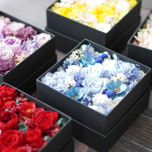 贈り物に！！フラワーボックス プリザーブドフラワー sora 通販