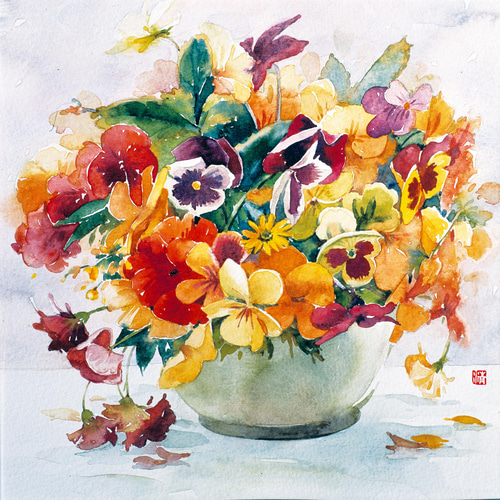 水彩画】原画「 紫陽花」F4:332×242 mm #花 #flower #紫陽花 水彩画】原画「 紫陽花」F4:332×242 mm #花 #flower #紫陽花
