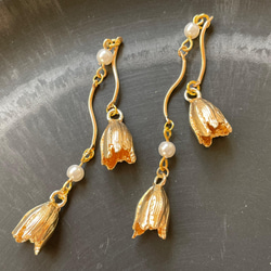 【725a】当店オリジナルチャーム❣️フラワー チャーム ゴールド⭐2個 3枚目の画像