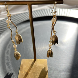 【725a】当店オリジナルチャーム❣️フラワー チャーム ゴールド⭐2個 5枚目の画像