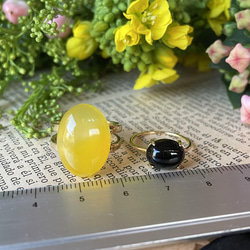 【春の新作】 菜の花畑　yellowagate リング　　ミモザ 15枚目の画像