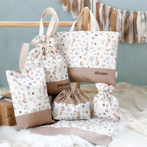 お名前刺繍// 入園入学グッズ6点セット可能！男の子も女の子も選べる