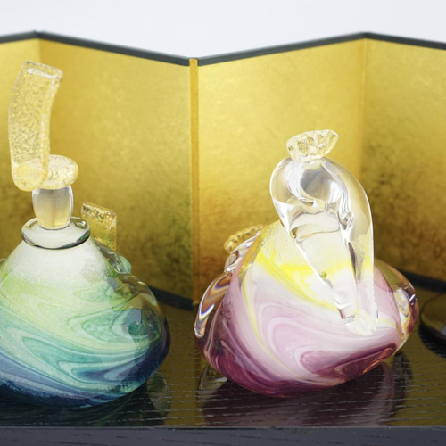 ハンドメイド　ガラスのお雛様 869b6a5112783a50a7f952a7ace0d2