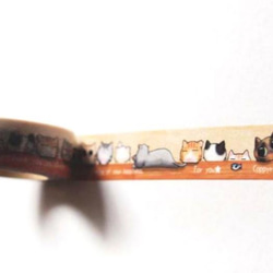【再々販！】かきはらひとみ　ゆる猫　マスキングテープ 3枚目の画像