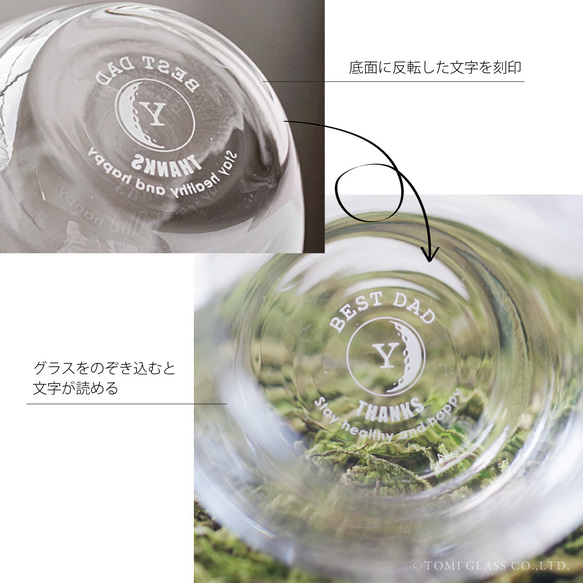 【父の日No.1】イニシャル名入れ／ゴルフみたいに遊べるグラス「ゴラス」／スコア　ビアタン／AN819 5枚目の画像