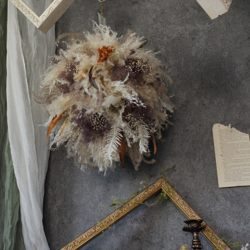 DODO]フライングボール（white×orange）№3 ＊＊ パンパスボール