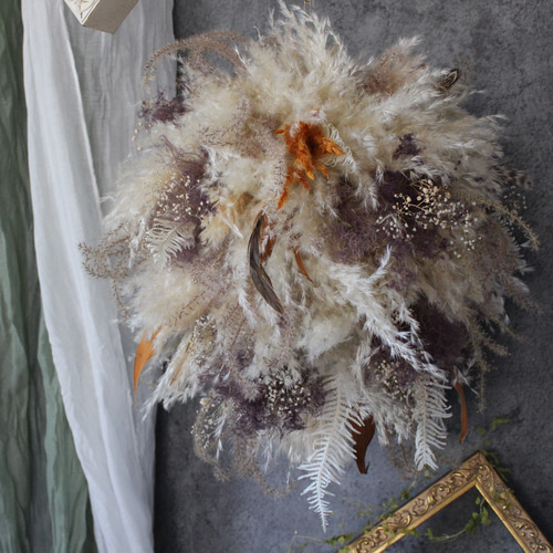 DODO]フライングボール（white×orange）№3 ＊＊ パンパスボール