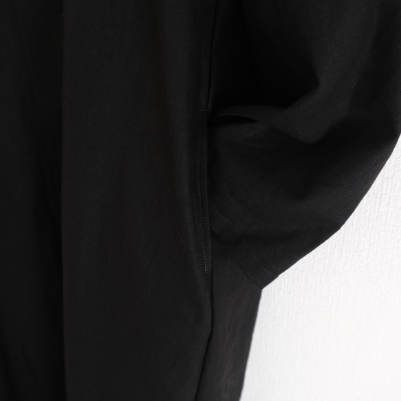 ノーカラーコート　ブラック　フォーマルや普段着に 11枚目の画像