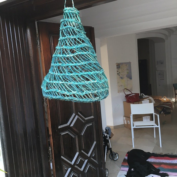 お部屋の明かりを天然素材で優しく包むランプシェード　キャンドル03 2枚目の画像