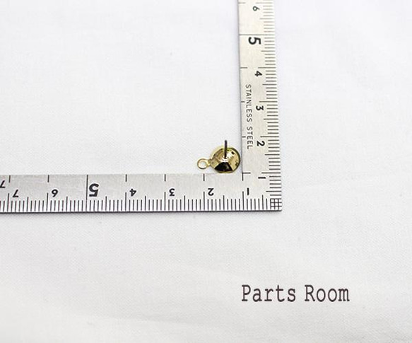 [4 件] 8mm 不銹鋼耳環帶碗罐 [金色] [鈦柱無扣]-mt-3527 第4張的照片