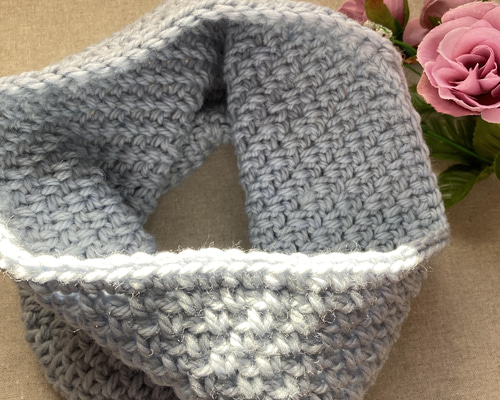 ピュアウールのスヌード＊ ブルーグレー スヌード はなりんご 通販