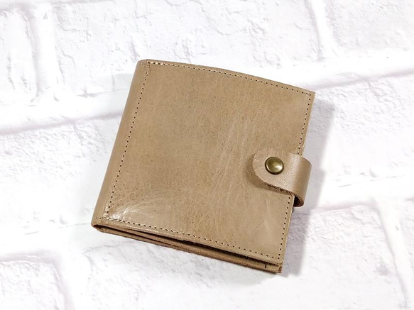 完売：展示品］ヌメ革[丘染め]でエイジングを楽しむシンプル2