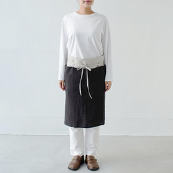 チムニーエプロン　chimney apron / リネン　linen　ナチュラル 5枚目の画像