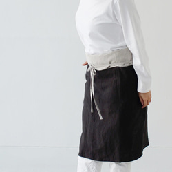 チムニーエプロン　chimney apron / リネン　linen　ナチュラル 6枚目の画像