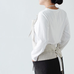 チムニーエプロン　chimney apron / リネン　linen　ナチュラル 3枚目の画像