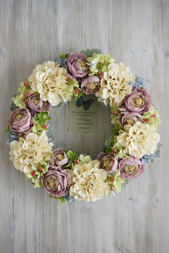 Wreath ~SPRING 2~  32cm（造花） 2枚目の画像