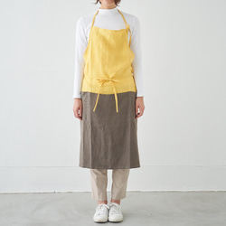 チムニーエプロン　chimney apron / リネン　linen　イエロー 1枚目の画像