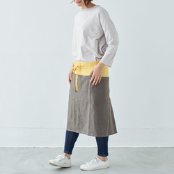 チムニーエプロン　chimney apron / リネン　linen　イエロー 4枚目の画像