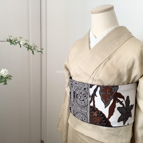 【新作】ハンドメイド　バティック半幅帯 5d4d6569d96c143b81b7e1fa65b265