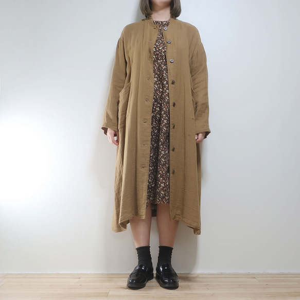 溫柔超蓬鬆❣️雙層紗布外套洋裝（免費/全9色） 第16張的照片