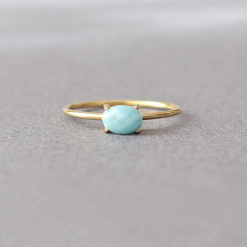 SV925 ラリマーオーバルフリーサイズリング