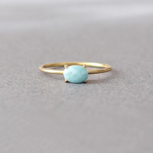 SV925 ラリマー オーバル フリーサイズリング SV925 ラリマー リング