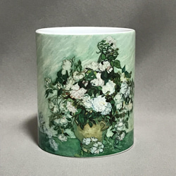 ゴッホ 薔薇 バラのある花瓶 マグカップ 2枚目の画像