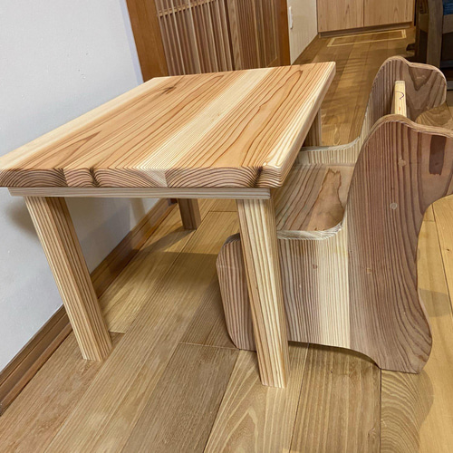 特注品 キッチンの二段棚 4本脚 棚・シェルフ・ラック kanaiwoodworks
