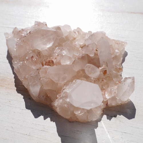 マニカラン水晶　クラスター　天然石　置物 天然石マニカラン水晶クラスター 約159g 約最大幅114mm(ヒマラヤ山脈産